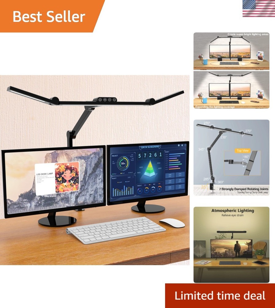 Led Desk Lamp with Clamp, Architect Desk Lamp for Home Office with Atmosphere...