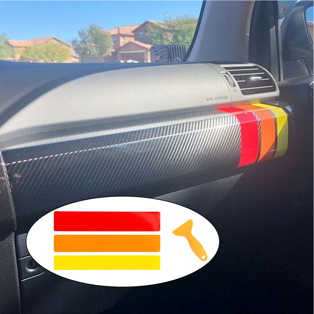 Tri-Color Stripe Car Decal Universal Fit for Toyota Highlander Sequoia