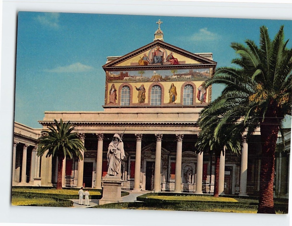 Postcard Basilica of Saint Paul Outside the Walls Rome Italy