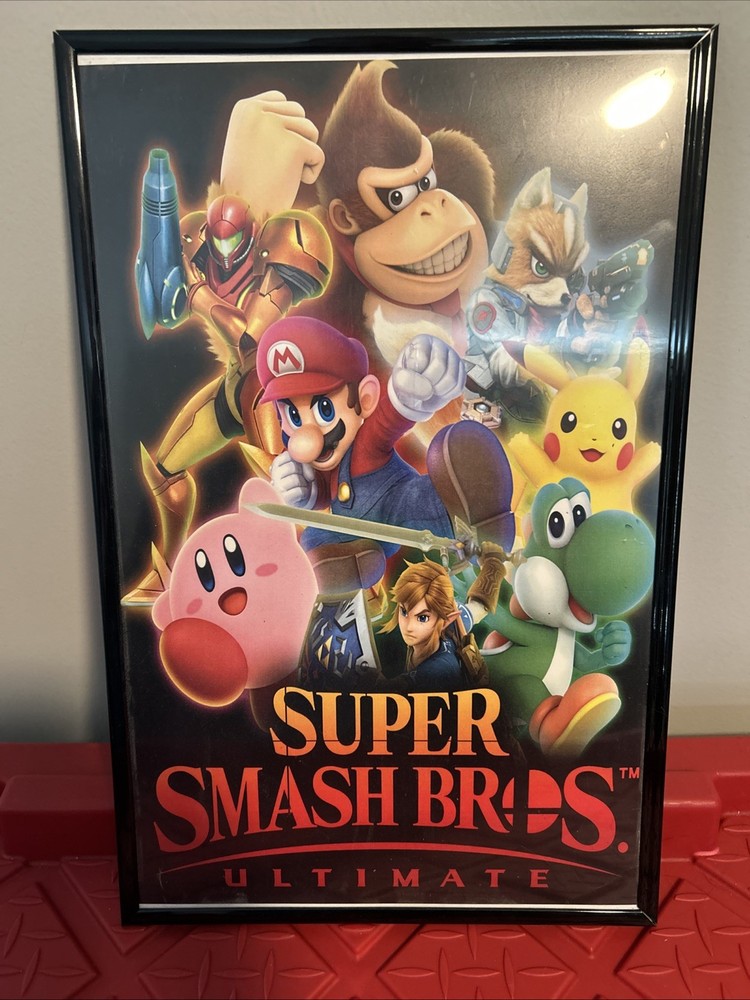 Printed Copy Of Super Smash Bros Poster