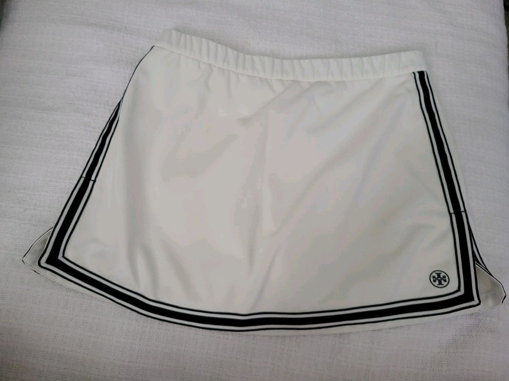 Tory Burch Sport Skort tech picke Side Slid tennis Women S cream navy blue