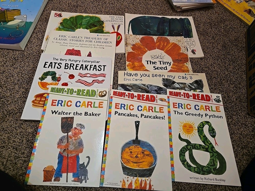 Lot of 9Eric Carle Children's Picture Books And Ready To Read Books