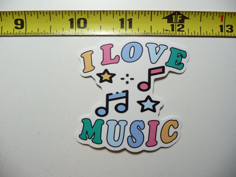 Music Stars Notes Decal Sticker for Musician Fans & Band Lovers
