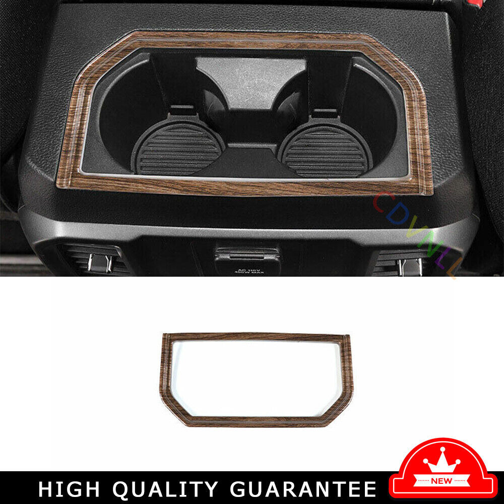 Peach Wood Grain Rear Water Cup Panel Cover Trim For Ford F150 F-150 2015-2020