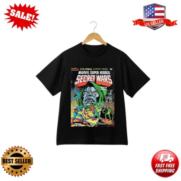 Marvel Secret Wars T-Shirt - Doctor Doom Superhero Comic Graphic Tee