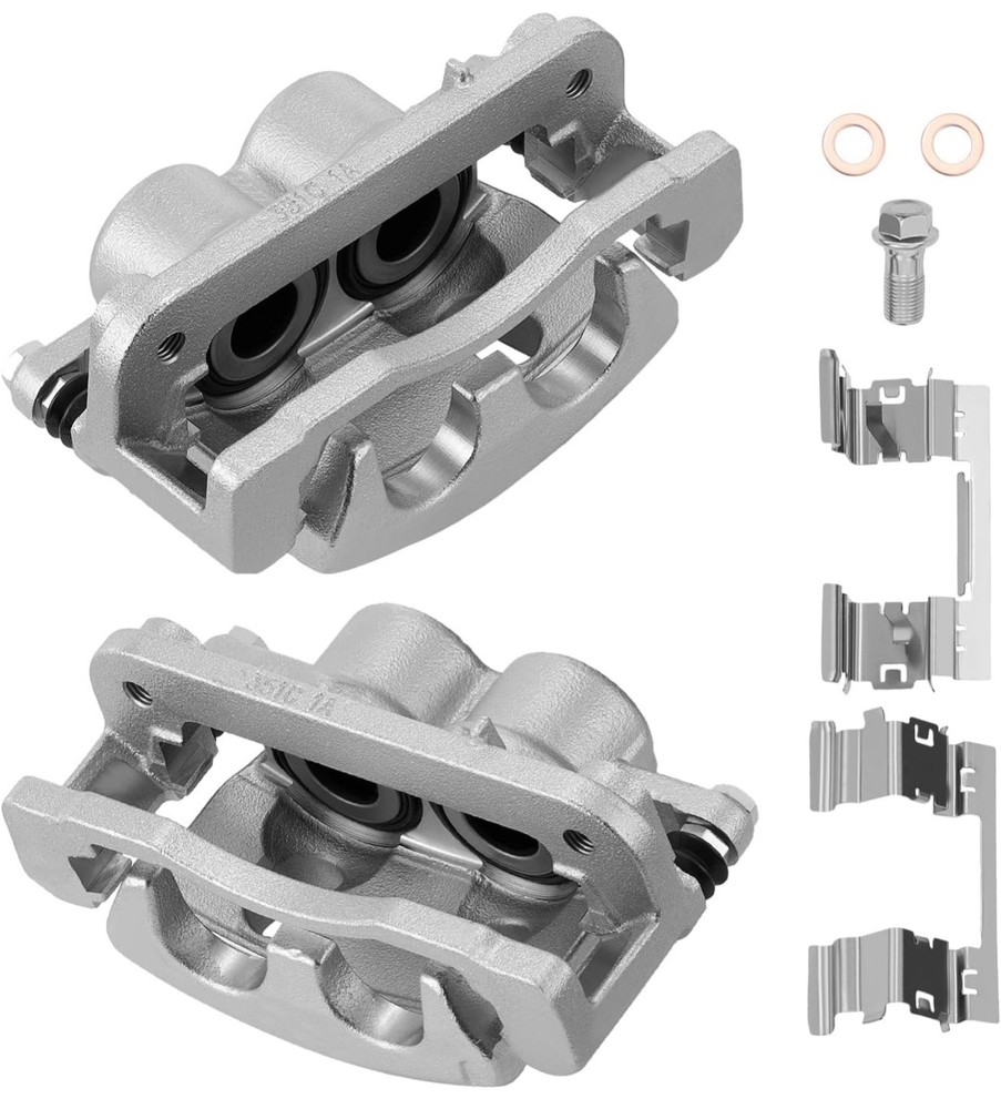 2pcs Front Disc Brake Caliper Assembly with Bracket Compatible with Cadillac Esc
