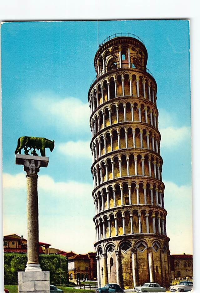Postcard Leaning Tower of Pisa Italy