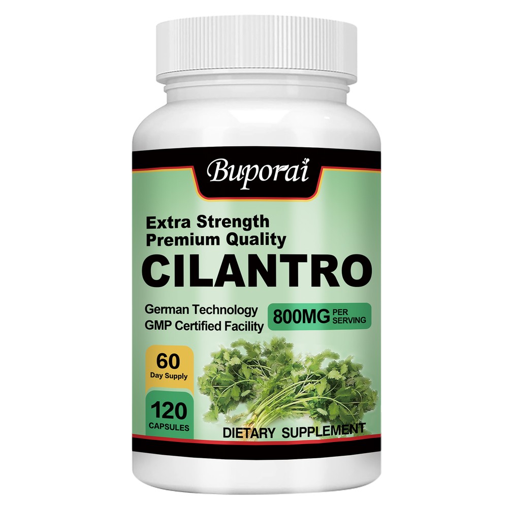 Cilantro Capsules 800mg - Cleanse & Detox, Antioxidant Supplement, Free Of GMOs