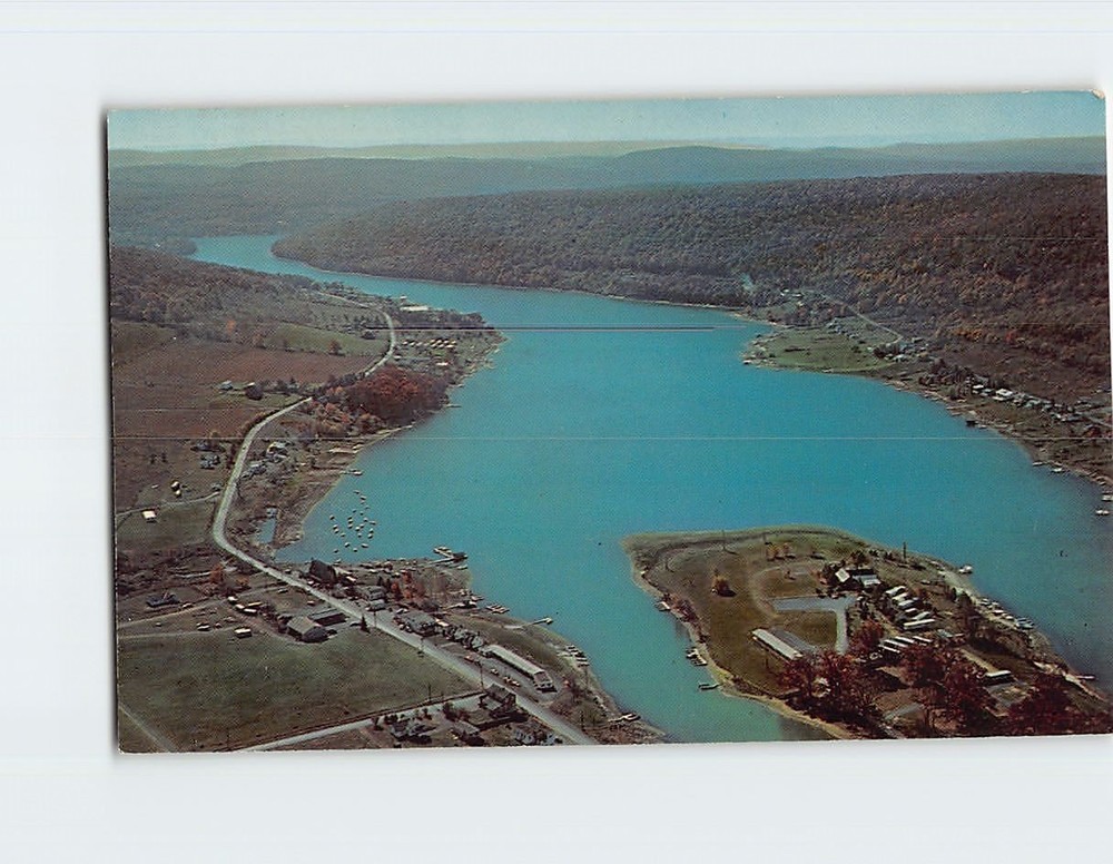 Postcard Aerial View McHenry Cove of Deep Creek lake Maryland USA