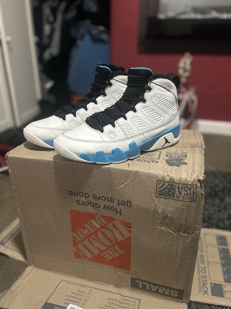 Air Jordan 9 Men's Size 9.5 Powder Blue Sneakers Worn 2x No Box