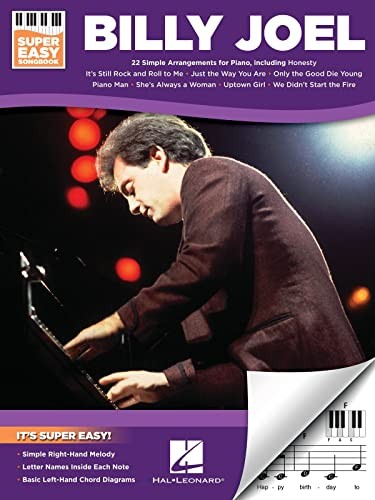Billy Joel - Super Easy Piano Songbook - Piano Sheet Music Book with Simplif...