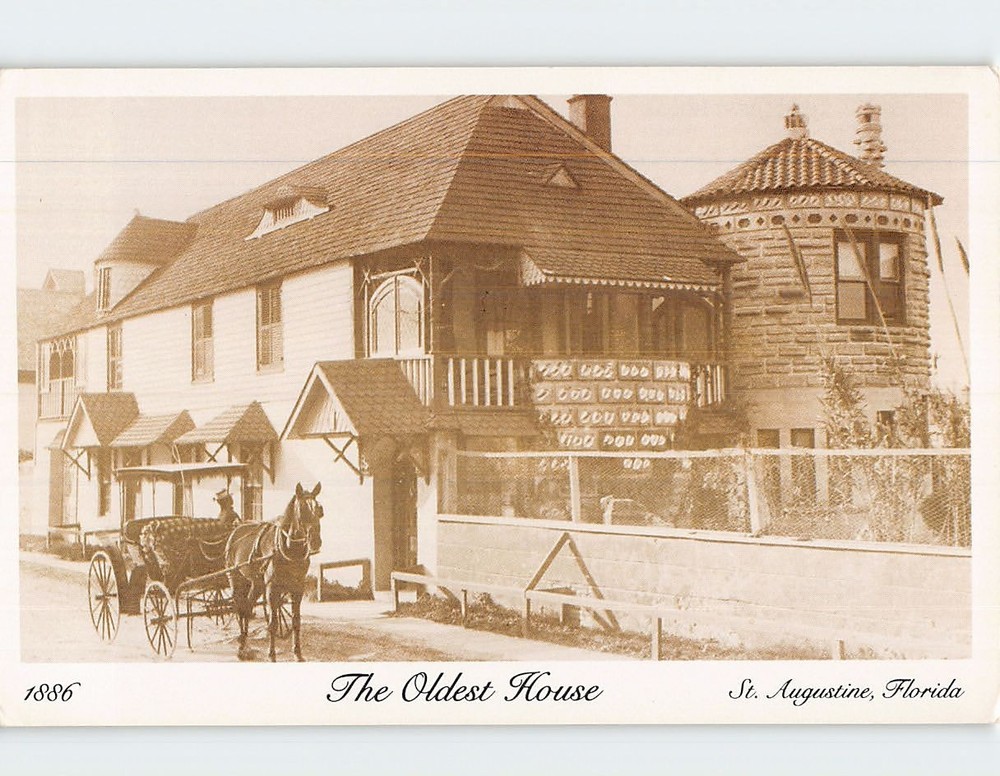 Postcard The Oldest House St. Augustine Florida USA