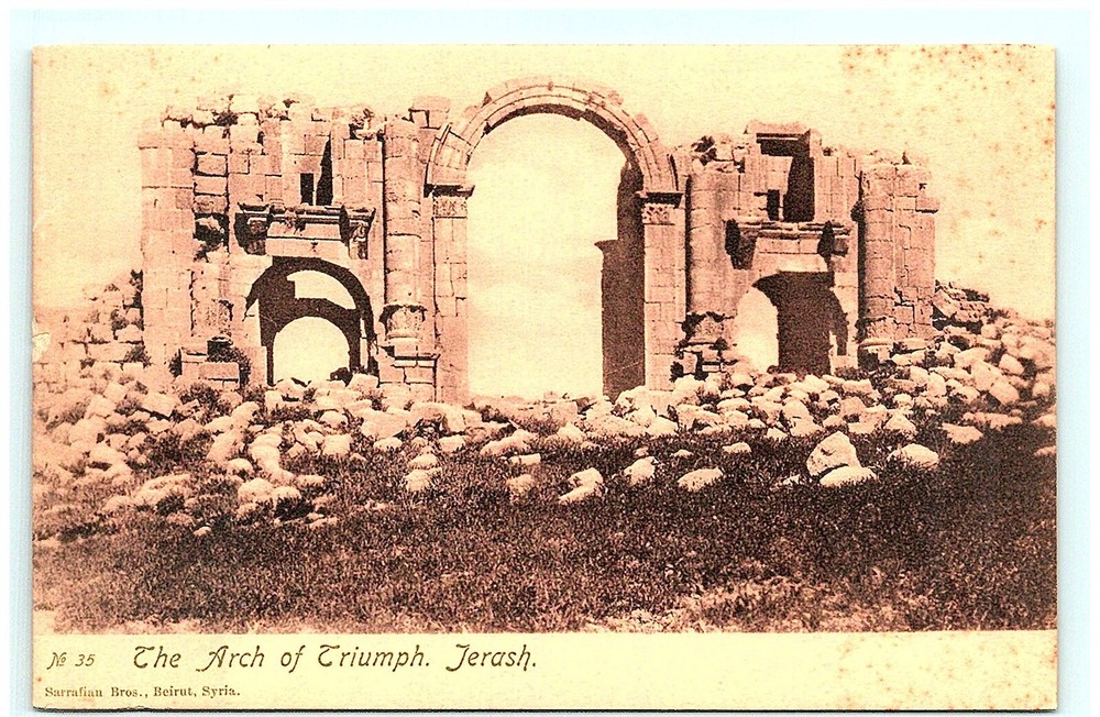 S03-5998, The Arch Of Triumph, Jerash, Syria, Antique Postcard