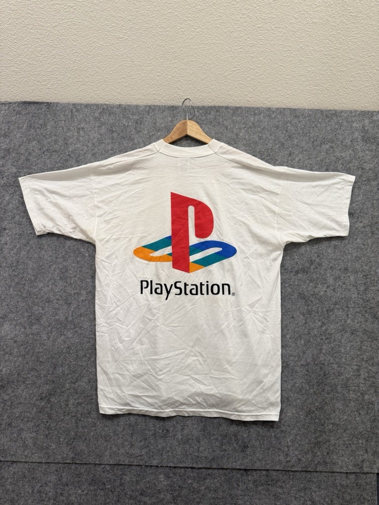 Rare Vintage Sony PlayStation PS1 1994 Video Game Console Launch T Shirt 90s XL