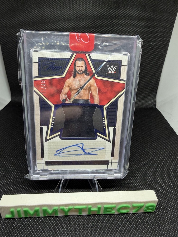 2024 Panini Three Count WWE Drew McIntyre Superstar Swatches Patch Auto Blue /49