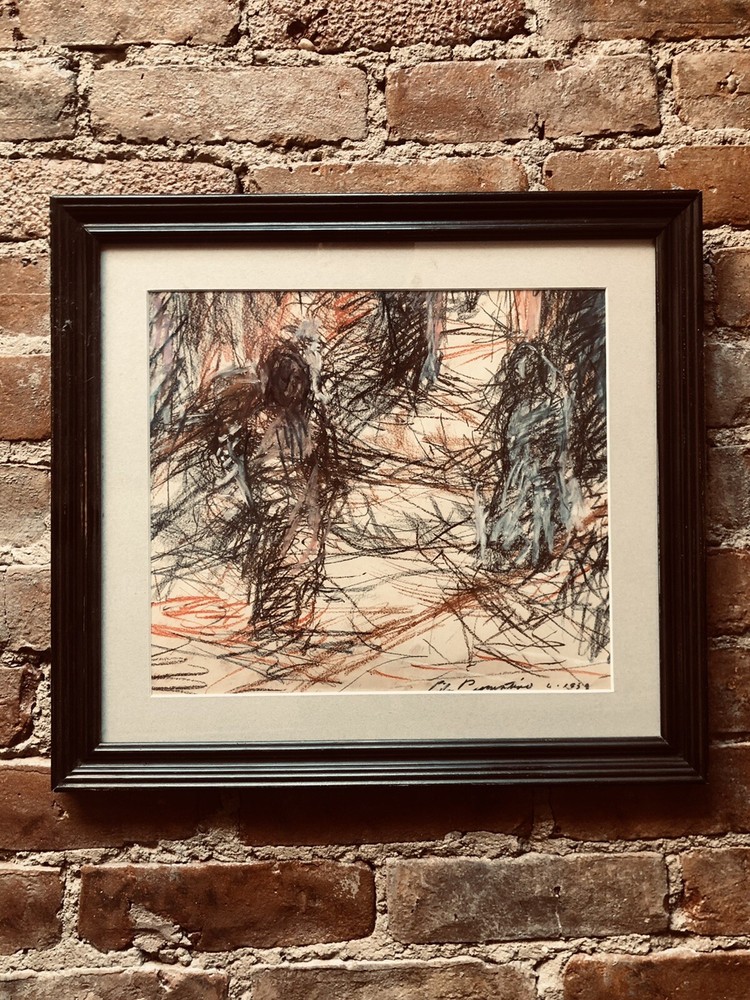 Abstract Expressionist Crayon Art by Peter Passuntino, 1952, 1936 Series-image
