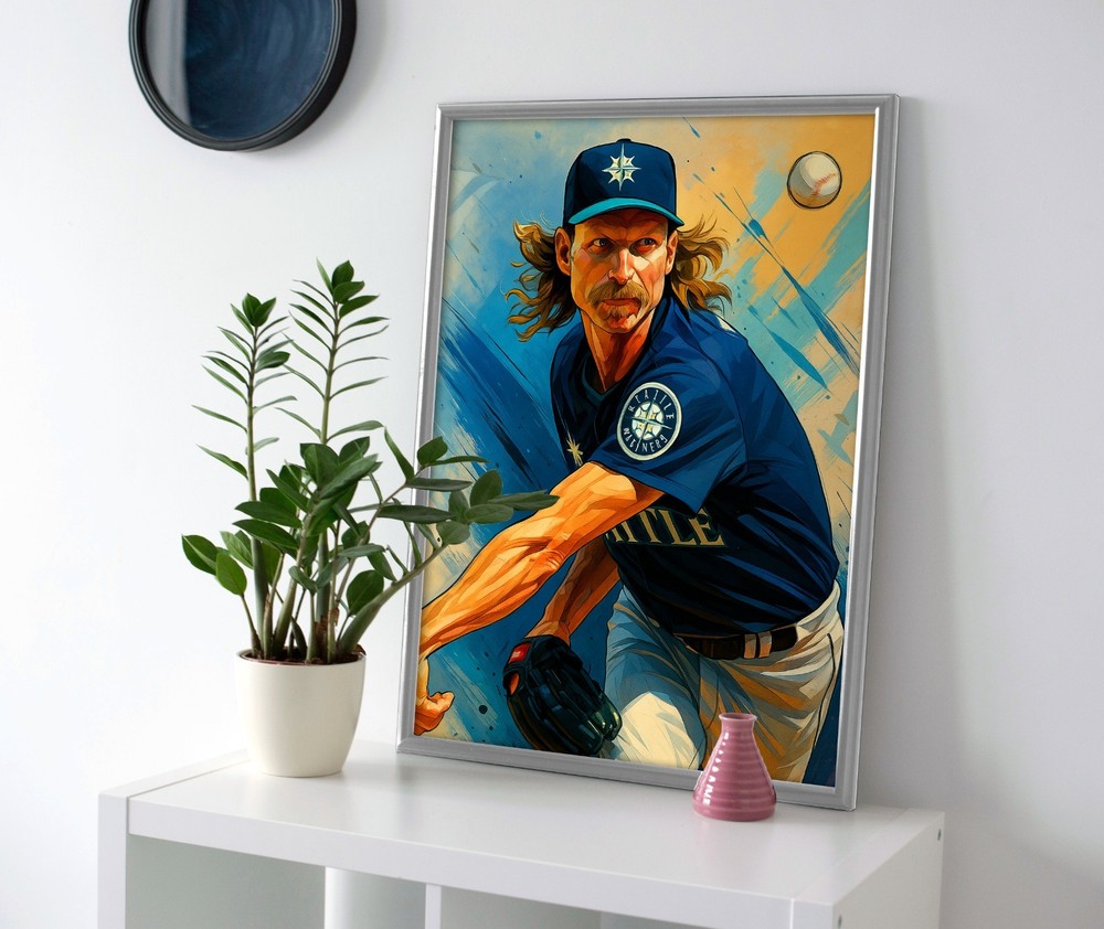 Randy Johnson Poster or Canvas - Randy Johnson Seattle Mariners Wall Art