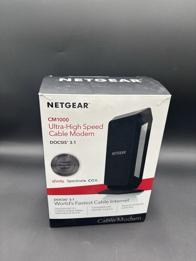 NETGEAR CM1000 DOCSIS 3.1 Up To 1Gbps Cable Modem CM1000-100NAS Very Good Condit