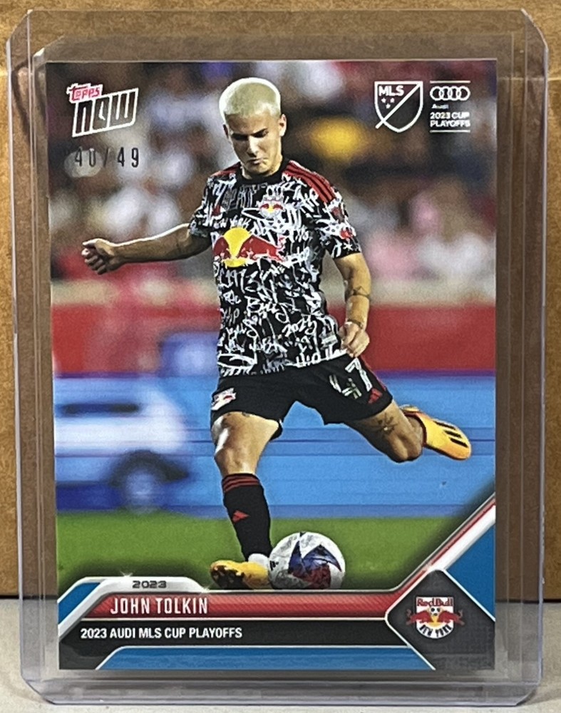 2023 TOPPS NOW MLS Playoffs #29 JOHN TOLKIN NY RED BULLS Blue Parallel 40/49