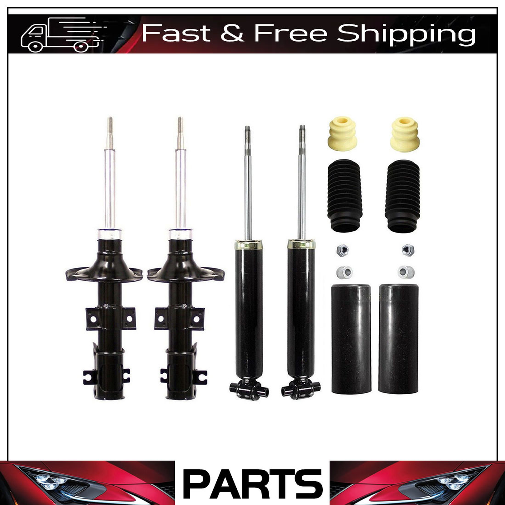 Monroe Front Suspension Struts with Bellows & Rear Shocks Kit For Volvo V70 FWD