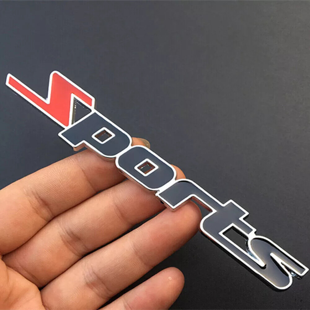 1x Sports Logo Emblem Badge Sticker Trunk Bumper Decal Metal Car Accessories