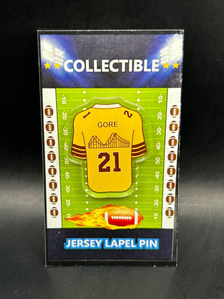 Frank Gore 49ers Jersey Lapel Pin - Golden Gate Collection