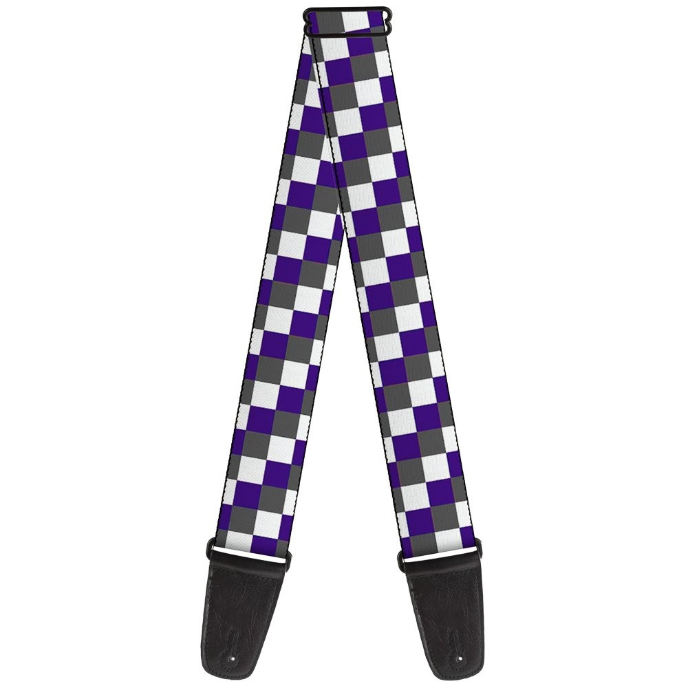 Guitar Strap - Checker Gray/Purple/White ACC NEWAnother great item from Rarewaves USA | Free delivery!