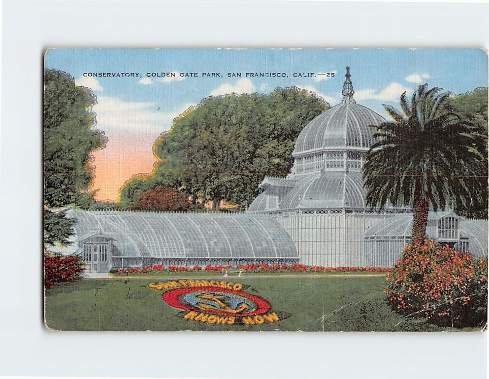 Postcard Conservatory Golden Gate Park San Francisco California USA