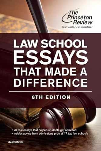 Law School Essays That Made a - Paperback, by The Princeton Review - Very Good x