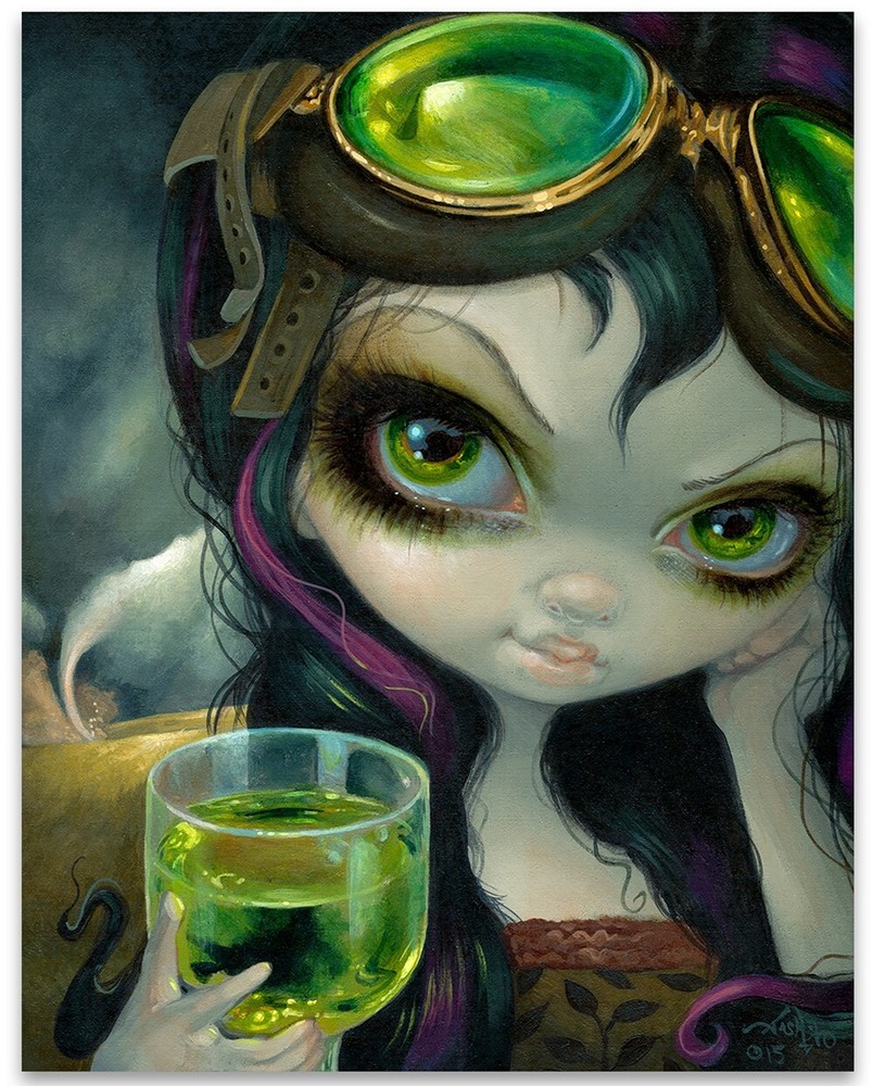 Strangeling Absinthe Goggles 11x14 Unframed Art Print Poster - Unique Decor & Gift Idea-image