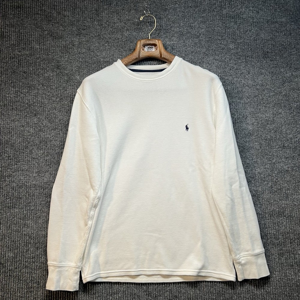 Polo Ralph Lauren Waffle Thermal Long Sleeve Shirt Men’s Size Large White