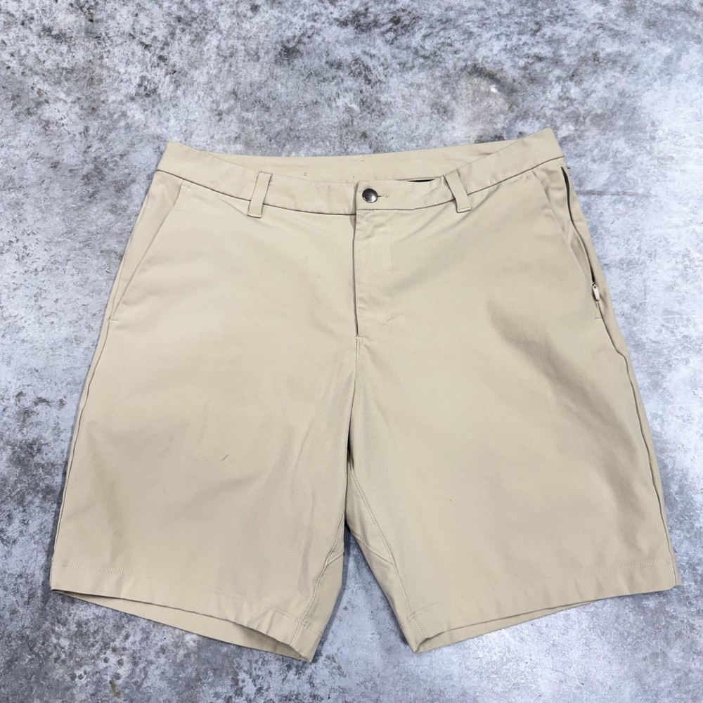 Lululemon Shorts Mens 34 Beige Performance Chino Golf Casual Stretch Walking