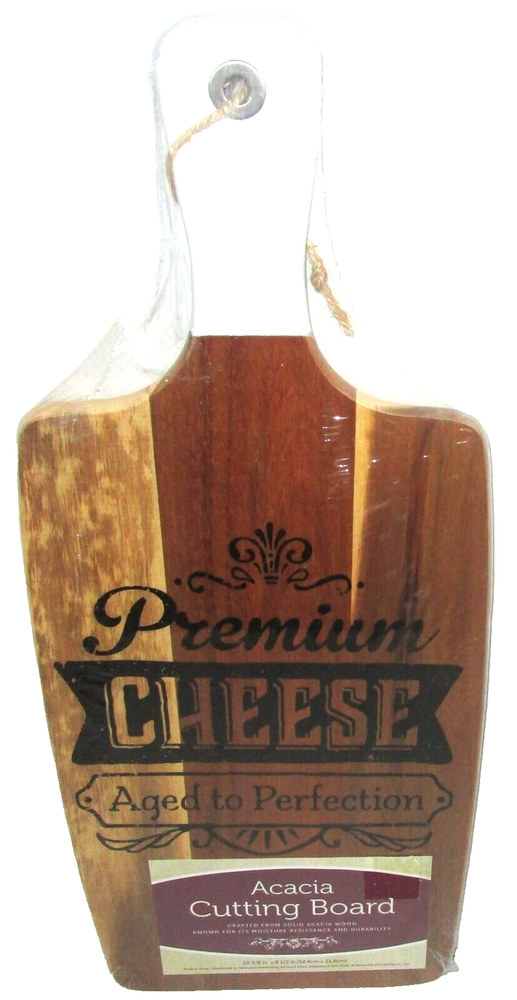 ACACIA WOOD Crafted Cheese Cutting Board ~ PREMIUM CHEESE ~  20 5/8