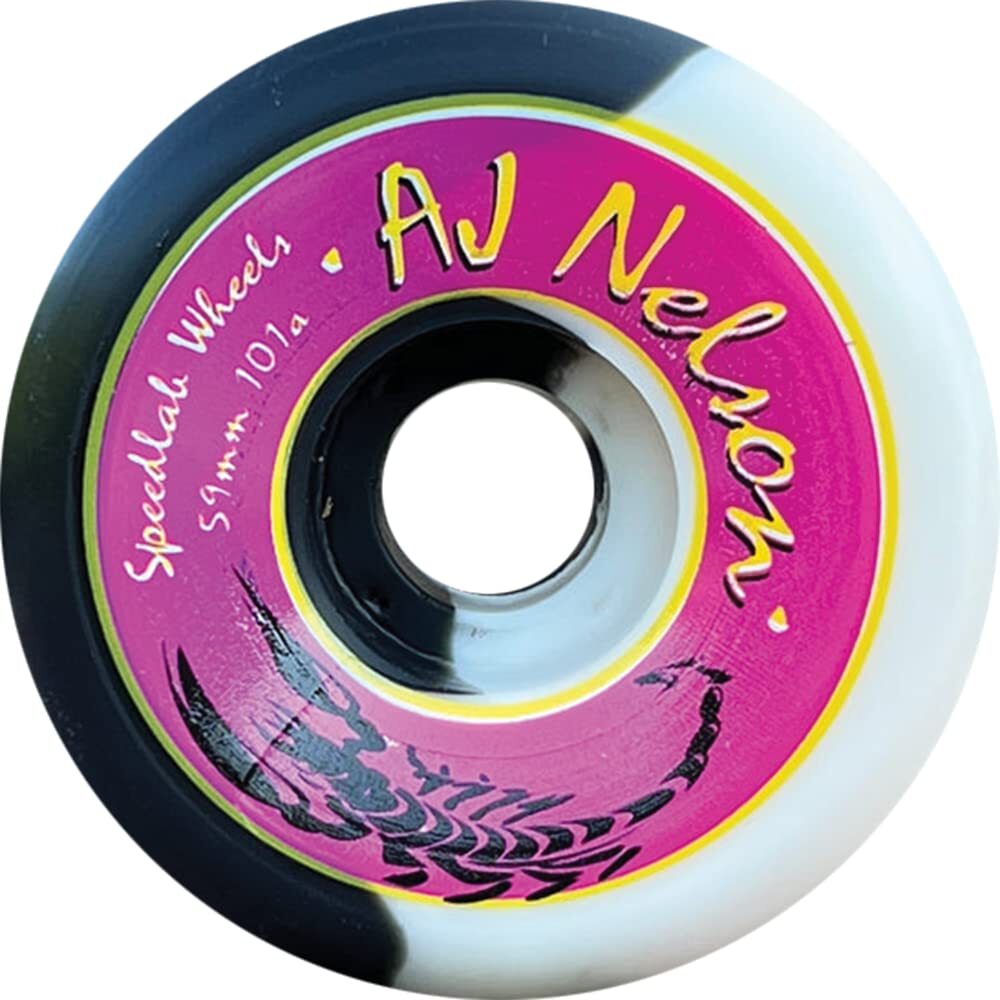 Speedlab Nelson Pro 59mm 101a Black/White Split Skateboard Wheels (Set of 4)