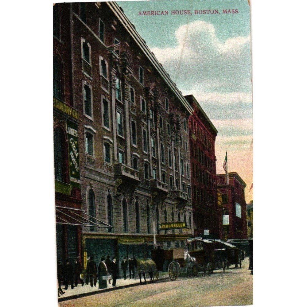 Vintage American House Boston Mass Postcard Robbins Bros Co Printed in Germany