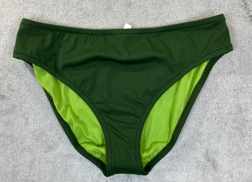 J.Crew Bikini Bottoms Women’s Size L Dark Green Swimwear Swim Brief NEW !