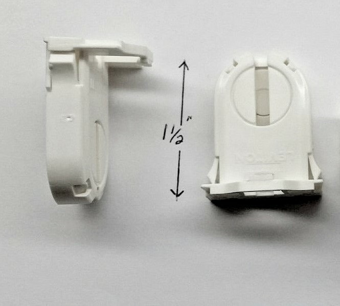 40x Soporte de lámpara fluorescente Leviton 23661-SNP T8/T12 enchufes bi-pin desviados
