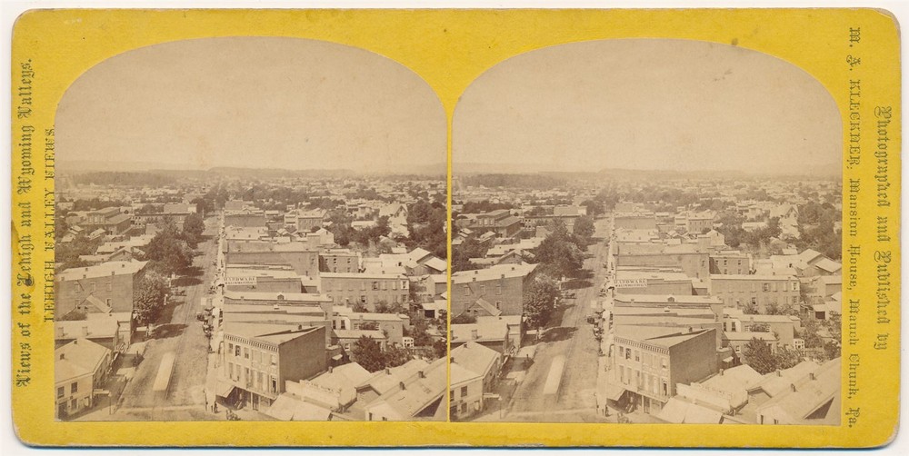 PENNSYLVANIA SV - Wilkes-Barre Panorama - MA Kleckner 1870s