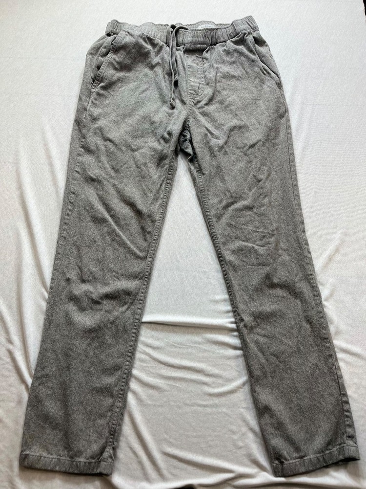 outerknown verano beach pants mens size medium seal grey hemp
