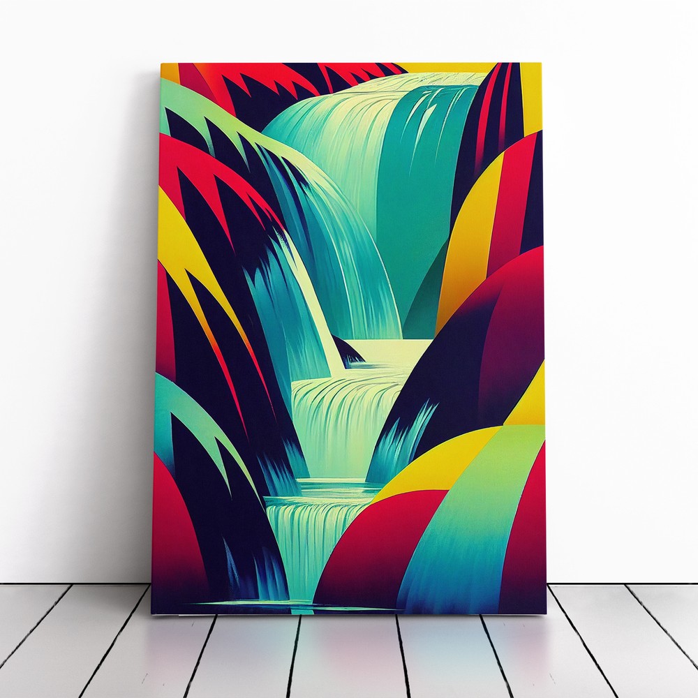 Waterfall Pop Art Vol.2 Canvas Wall Art Print Framed Picture Decor Living Room