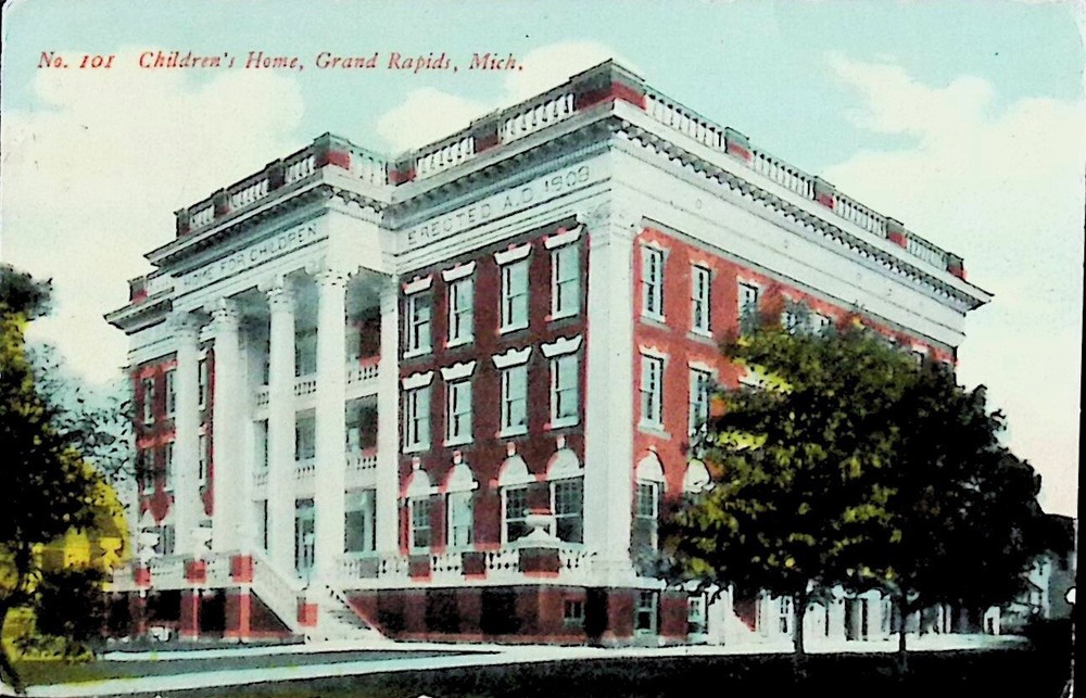 Children’s Home, Grand Rapids, Michigan MI - Early 1900s Vintage Postcard