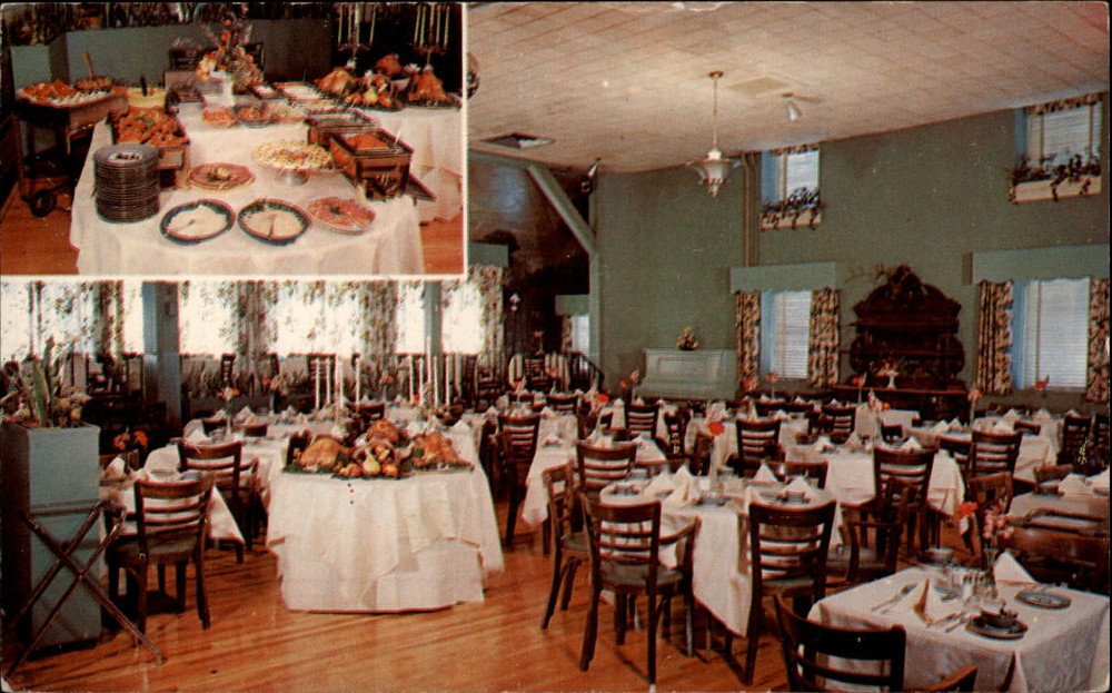 Pennsylvania Boiling Springs Allenberry two views ~ 1950s-60s postcard sku423