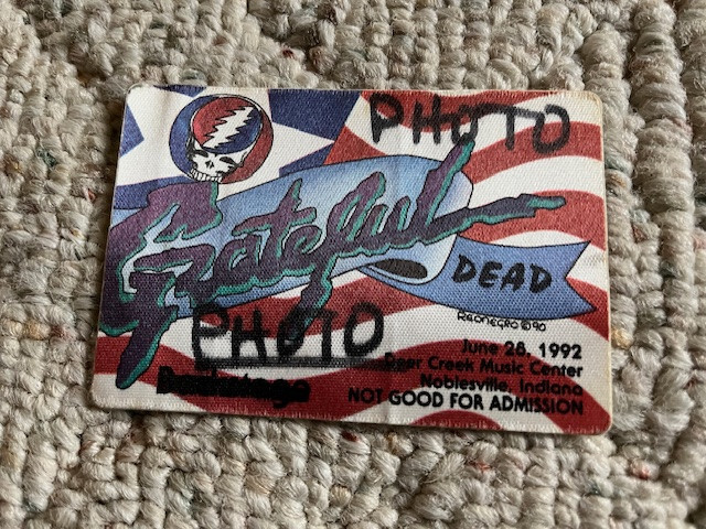 Grateful Dead 1992 Deer Creek photo pass June 24 concert access