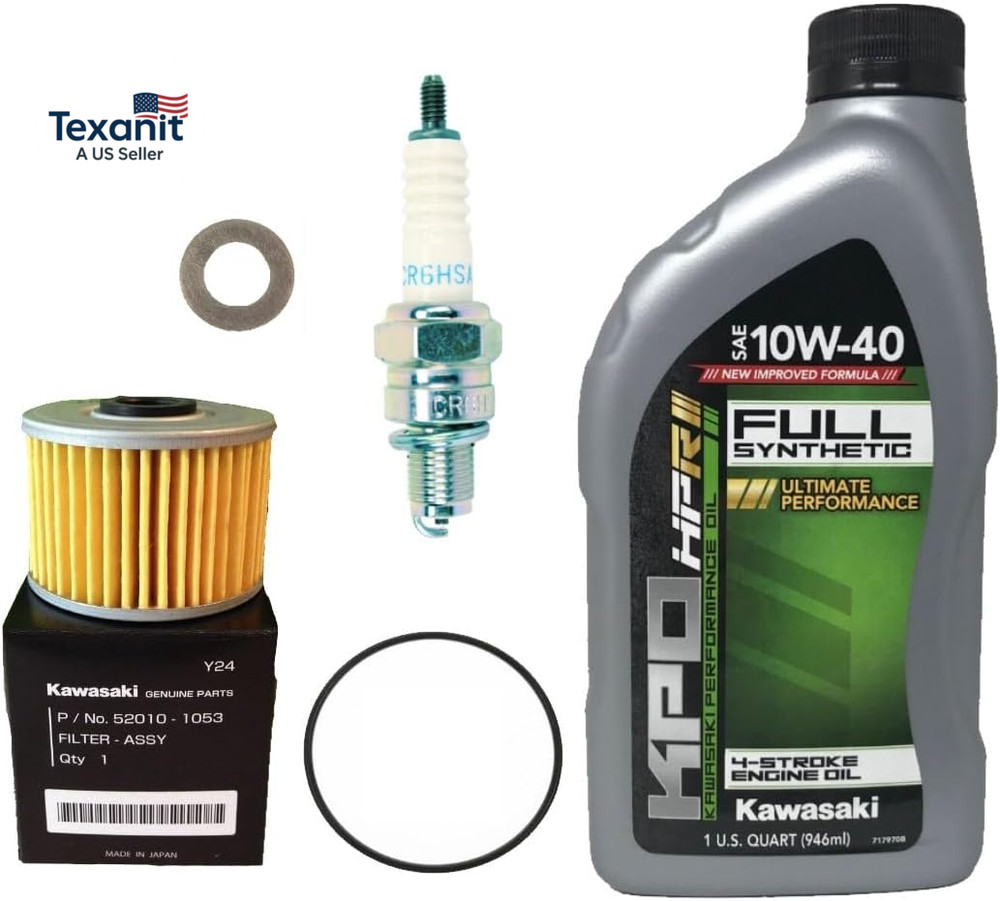 OEM Synthetic Oil Change Kit Spark Plug, Oil Filter, O-Ring, & Washer Compatible