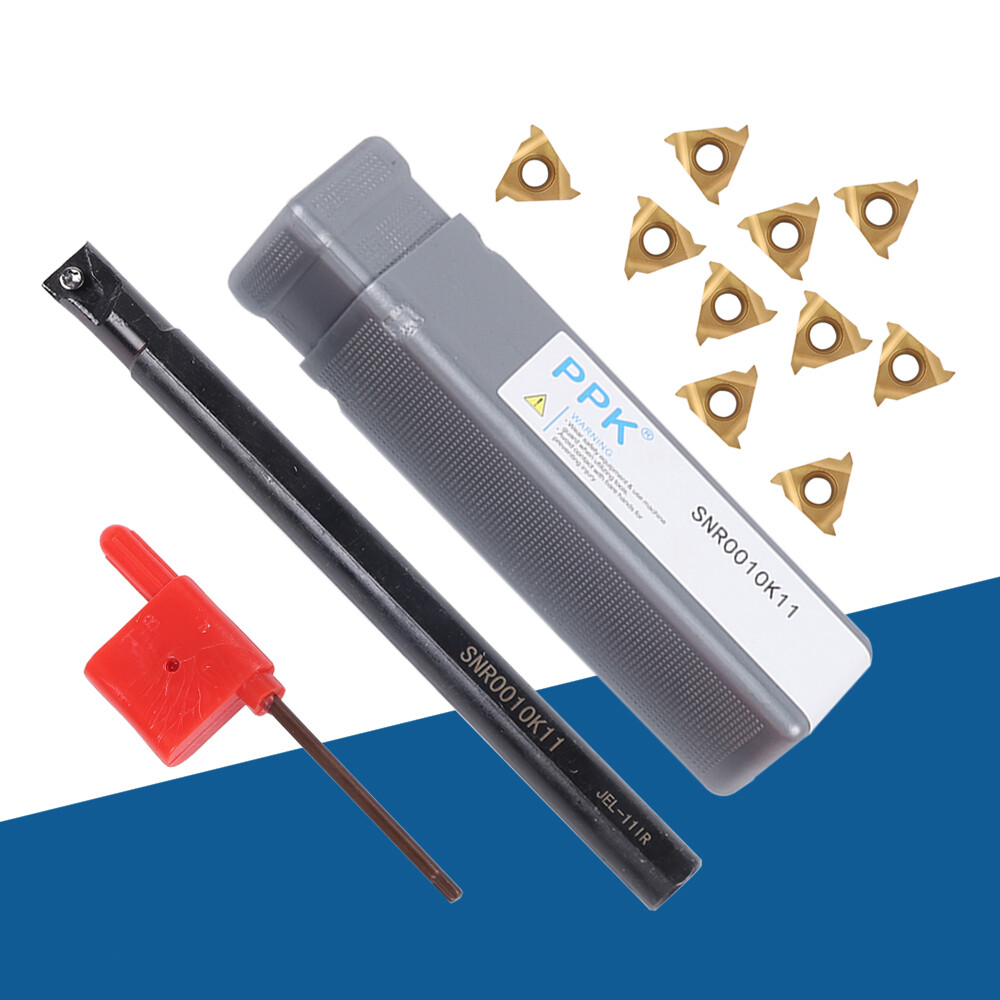 CNC Lathe Internal Threading Boring Bar Turning Tool Holder &10 Inserts Tools US