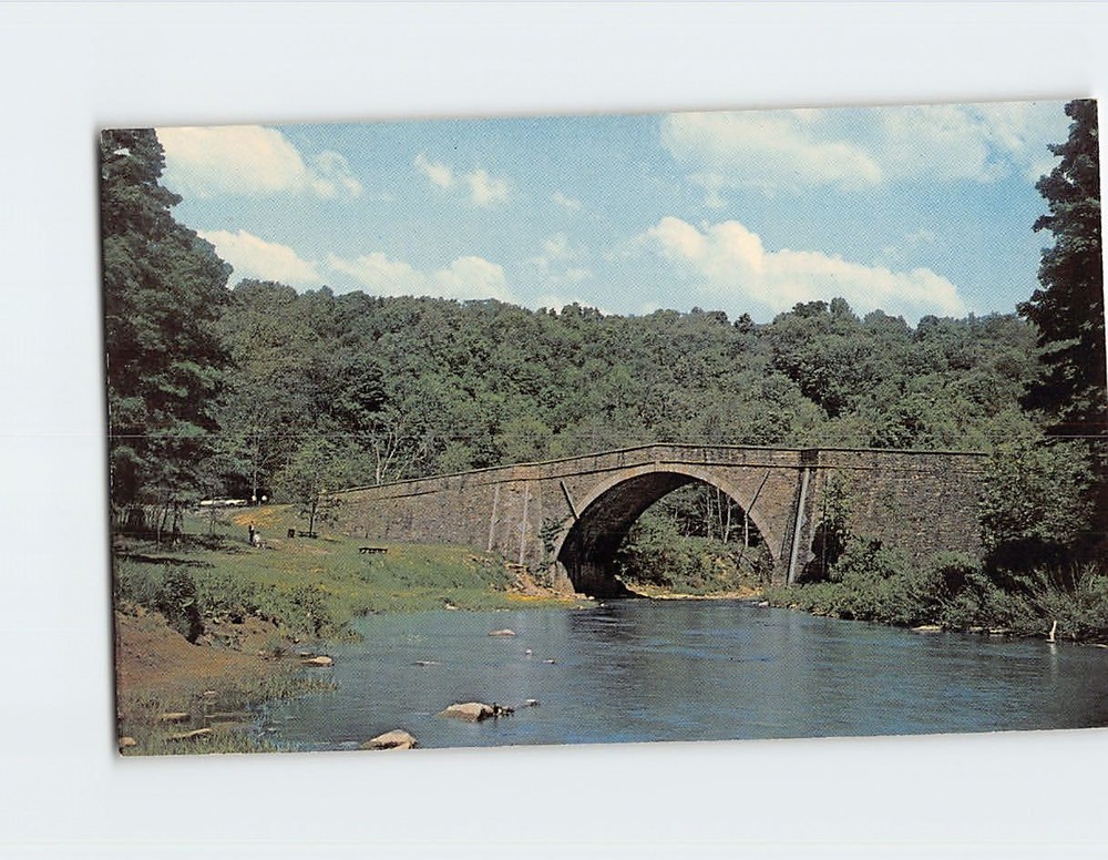 Postcard Stone bridge over the Casselman River Grantsville Maryland USA