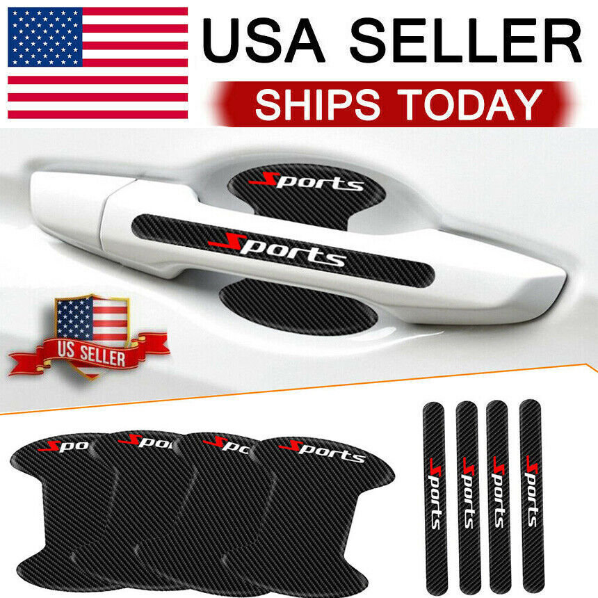 8PCS Car Door Handle Bowl Anti Scratch Sticker Protector Cover Accessories Trims