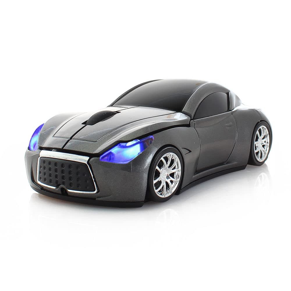 Wireless Optical Sports Car Mouse for Desktop Laptop with AAA Batteries