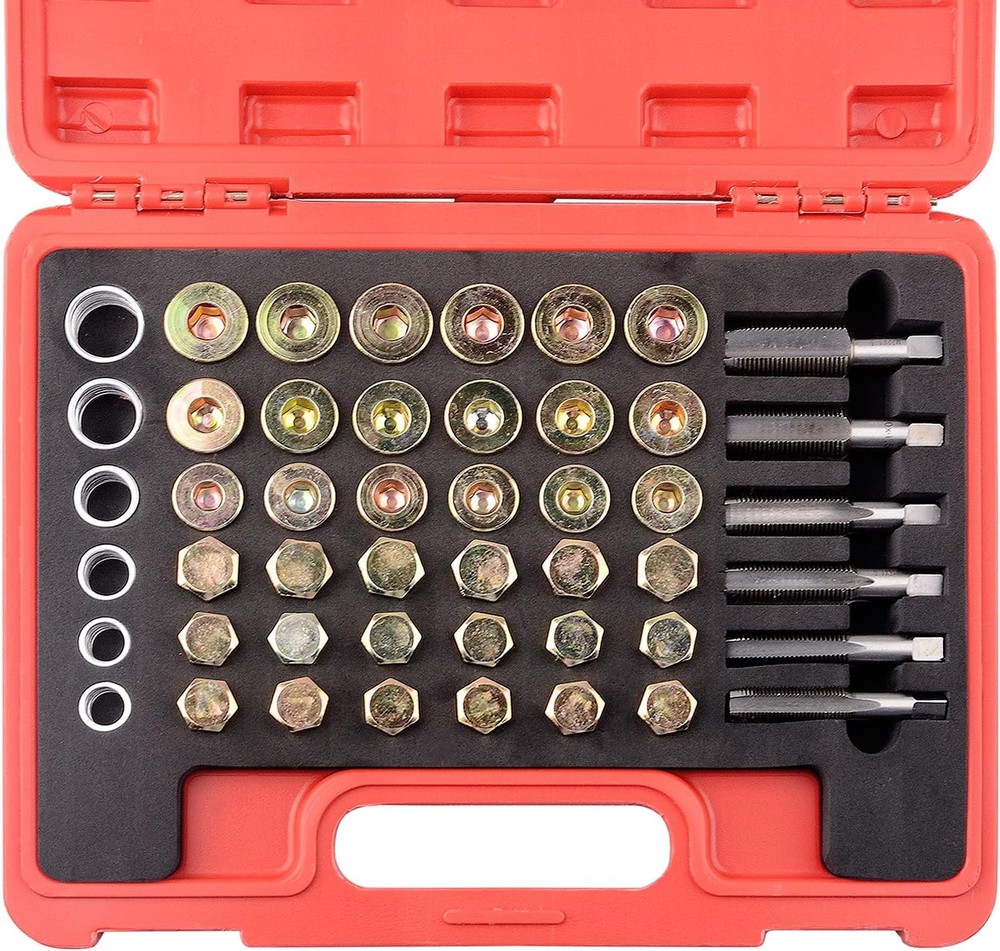 114pc Oil Pan Thread Sump Repair Kit Gearbox Drain Plug Tool Set M13 - M22