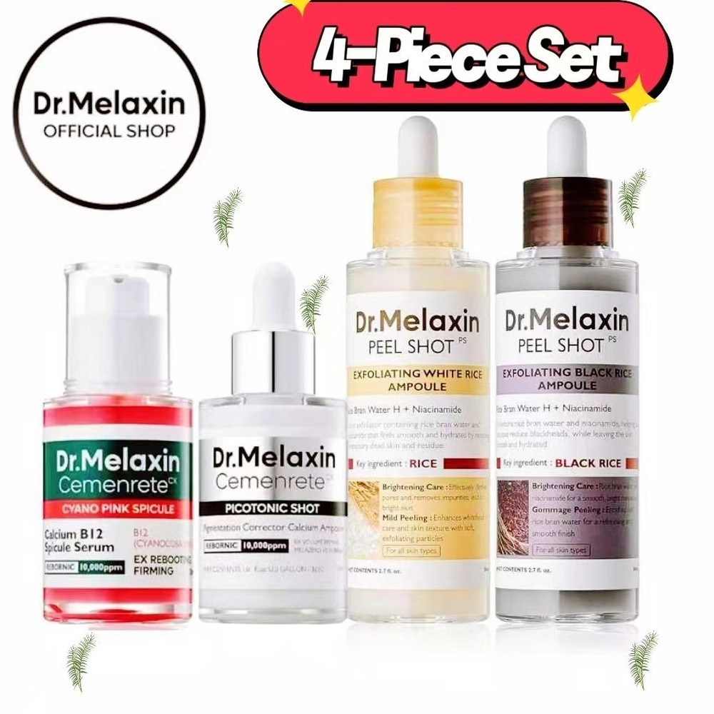 Dr.Melaxin Rice Peeling Shot Ampoule Duo (White Rice + Black Rice)